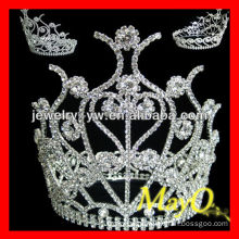 Charming princess hair accessories crystal pageant crown tiara for girls